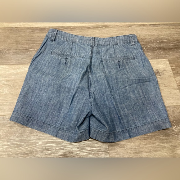A New Day Chambray Blue Women's Shorts Size 2 Cotton Chino - Picture 10 of 13